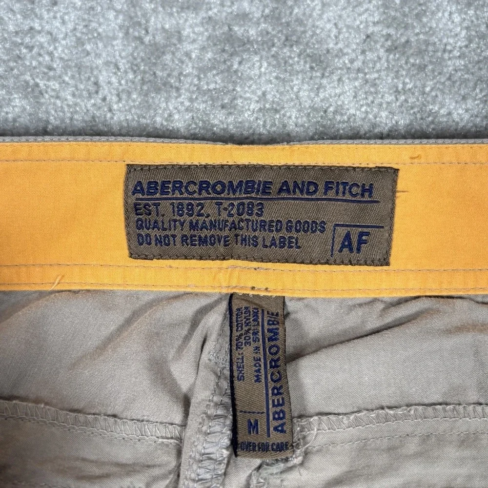 Vintage Abercrombie & Fitch Paratrooper Cargo Pants Mens M Green Belted 90s